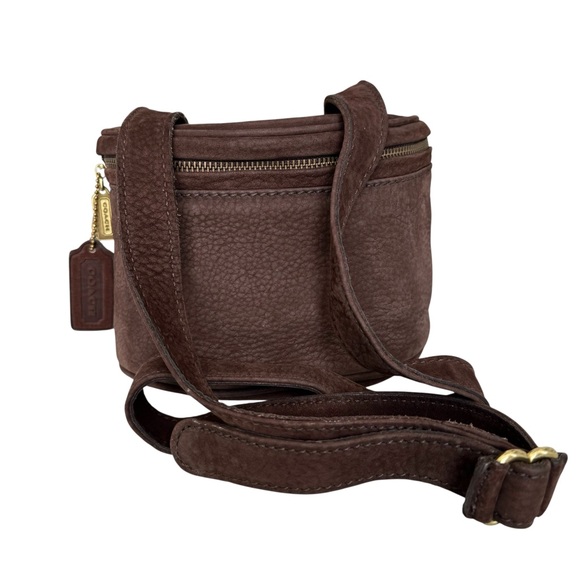 Rare Coach Vintage Creel Crossbody Bag Brown Nubuck Leather - Picture 8 of 17